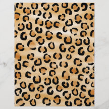 Tan, Black and Brown Leopard Print Pattern. Flyer