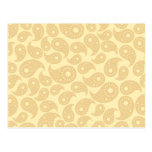 Tan Color Paisley. postcards