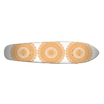 Tan Colour Lace Pattern. Skate Boards