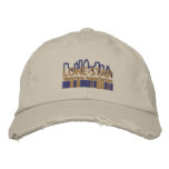 Tan Distressed Logo Hat embroidered hats