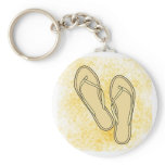 Tan Flip Flops Keychain