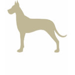 Tan Great Dane Silhouette t-shirts