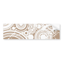 Tan Grunge Circles: Vector Art: Bumper Stickers