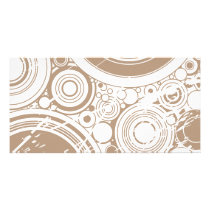 Tan Grunge Circles: Vector Art: Photo Card