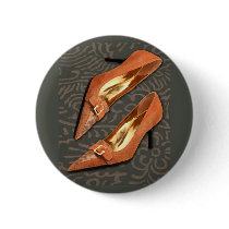 Tan Ostrich with Golden Buckles