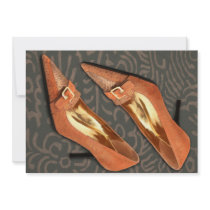 Tan Ostrich with Golden Buckles