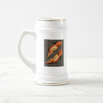 Tan Ostrich with Golden Buckles Mugs