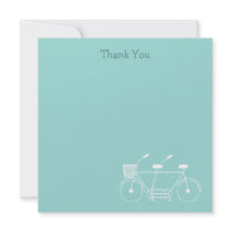 Tandem Bicycle Thank You Custom Invitations
