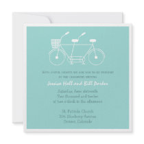 Tandem Bicycle Wedding Personalized Invitations