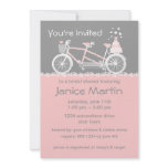 Tandem Bicycle Wedding Shower Invitation