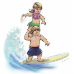 Tandem Surfers photo sculptures