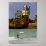 Tandem Surfing at Biarritz, France posters