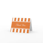 Tangerine Cafe Stripes Thank You Note