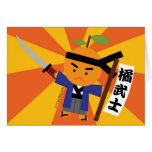 Tangerine Samurai Blank Card