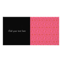 Tangerine Tango Orange and Pink Vines Personalized Photo Card
