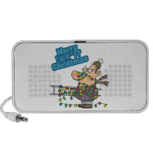 tangled in lights merry bleeping christmas cartoon iPod speakers