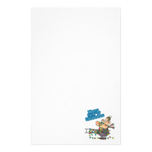 tangled in lights merry bleeping christmas cartoon stationery paper