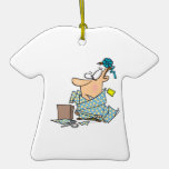 tangled in wrapping paper funny cartoon christmas tree ornaments