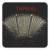 tango argentino pegatinas cuadradas personalizadas