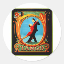 Tango Dancer Round Sticker
