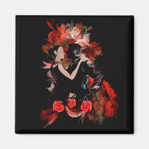 Tango dancers on red magnet