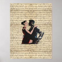 Tango dancers posters