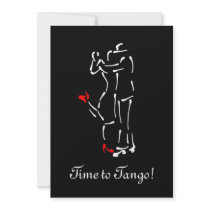 Tango Dancers (Red Shoes) with Customisable Text