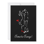 Tango Dancers (Red Shoes) with Customisable Text invitations