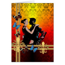 Tango on damask cards