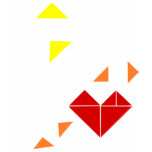 tangram goose love t-shirts
