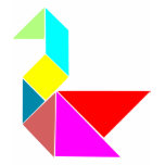 tangram swan t-shirts
