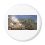 TANK LIGHTS UP REFRIGERATOR MAGNET