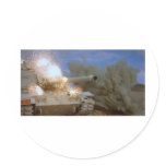 TANK LIGHTS UP ROUND STICKER