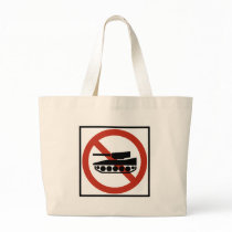 Tank Traffic Prohibited Highway Sign Tote Bags