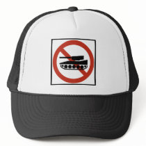 Tank Traffic Prohibited Highway Sign Mesh Hat