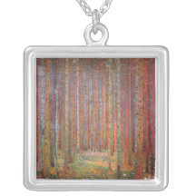 Tannenwald I by Gustav Klimt Pendants