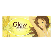 TANNING SALON GIFT CERTIFICATE RACK CARD DESIGN