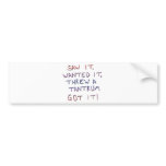 Tantrum copy bumper stickers
