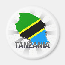 Tanzania Flag Map 2.0 Refrigerator Magnet