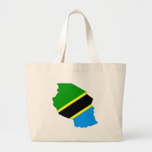 Tanzania Flag Map full size Canvas Bags