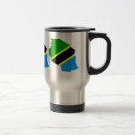 Tanzania Flag Map full size Coffee Mugs