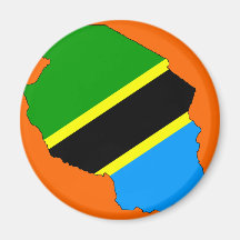 Tanzania flag map refrigerator magnets