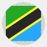 Tanzania High quality Flag Round Sticker