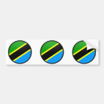 Tanzania quality Flag Circle Bumper Stickers