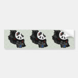 Tanzania Trendy Peace Sign with Tanzanian map Bumper Sticker