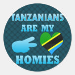 Tanzanians are my Homies Round Stickers