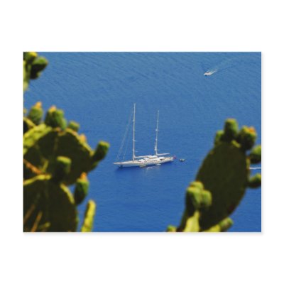 Taormina sail boat Post Cards