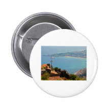Taormina view 3 pinback button