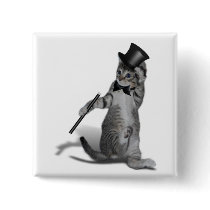 Tap Dancing Cat Pinback Button