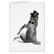 Tap Dancing Cat Greeting Cards